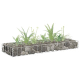 VidaXL Gabion Planter Insented 90x30x10 Cm Galvanized Steel