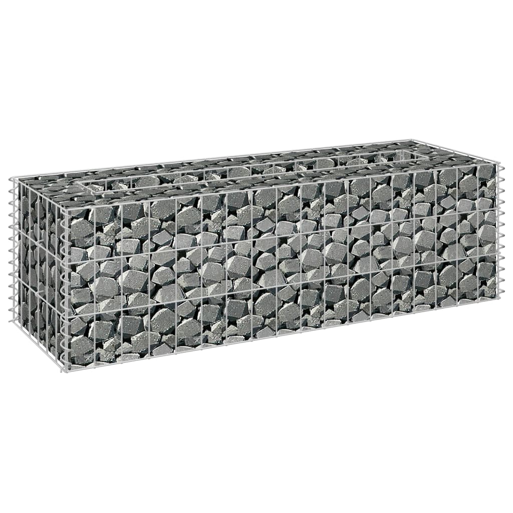 Vidaxl Gabion Planter hevet 90x30x30 cm galvanisert stål