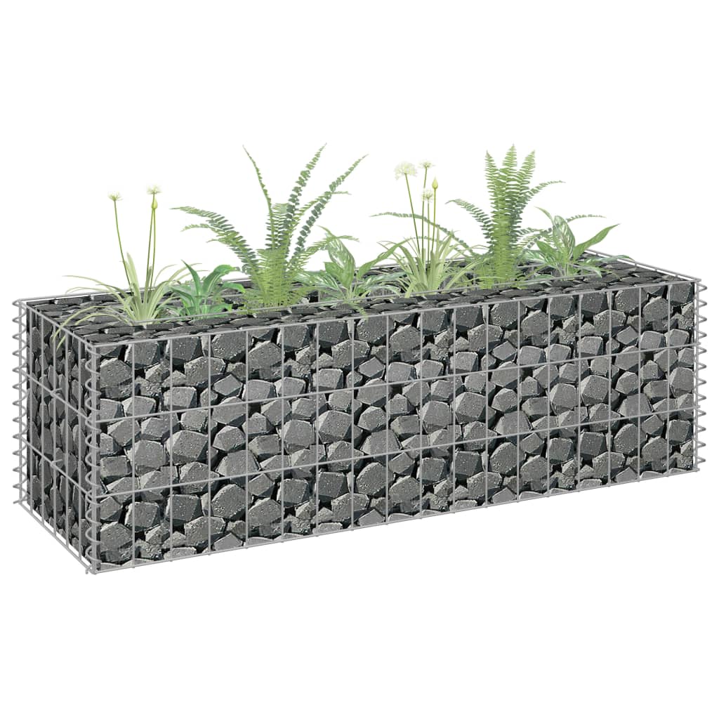 Vidaxl gabion plantenbak verhoogd 90x30x30 cm gegalvaniseerd staal