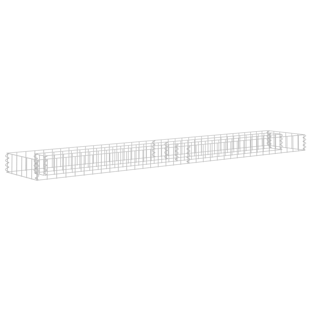 Vidaxl Gabion Planter hævet 180x30x10 cm galvaniseret stål