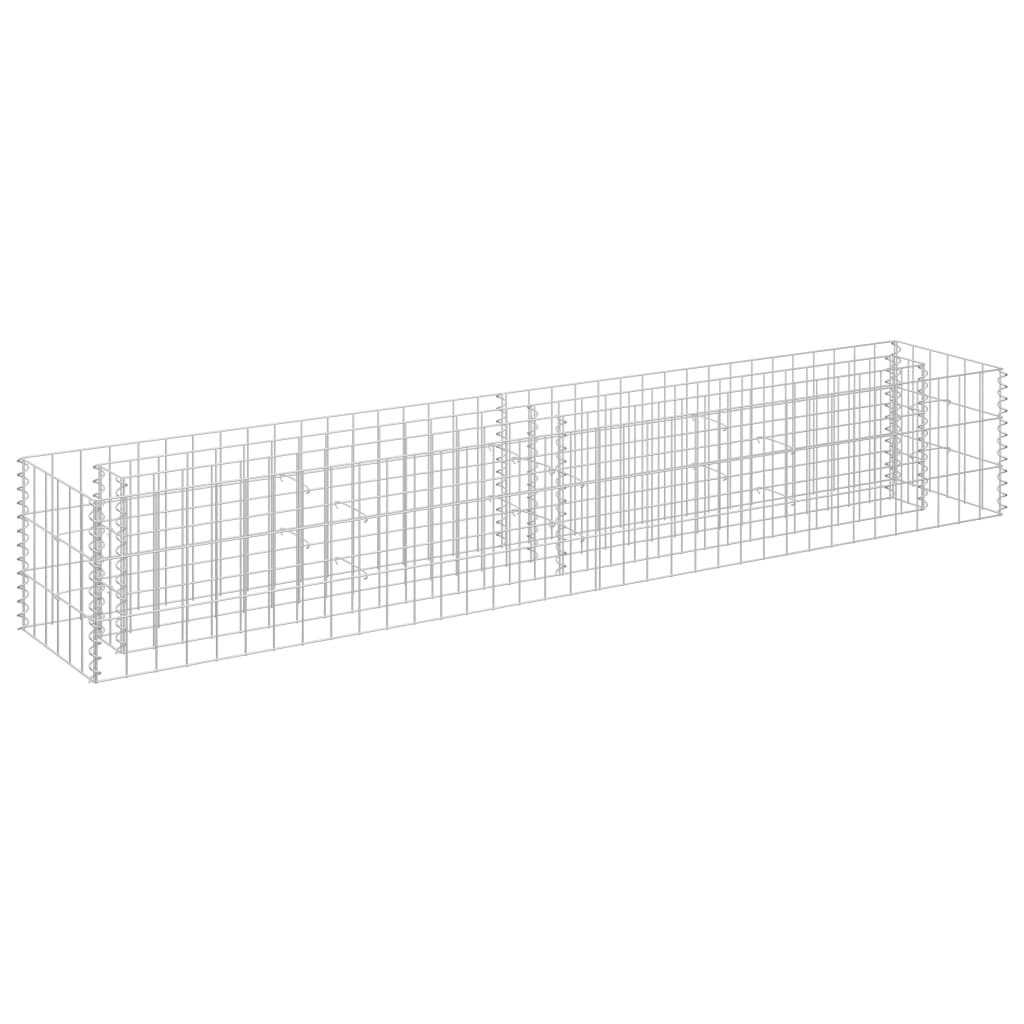 Vidaxl Gabion Planter hevet 180x30x30 cm galvanisert stål