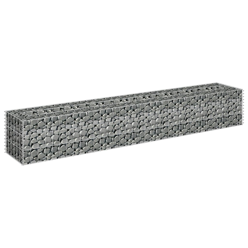 Vidaxl Gabion Planter hevet 180x30x30 cm galvanisert stål