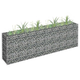 Vidaxl Gabion -Pflanzer erhöhte 180 x 30 x 60 cm verzinkte Stahl