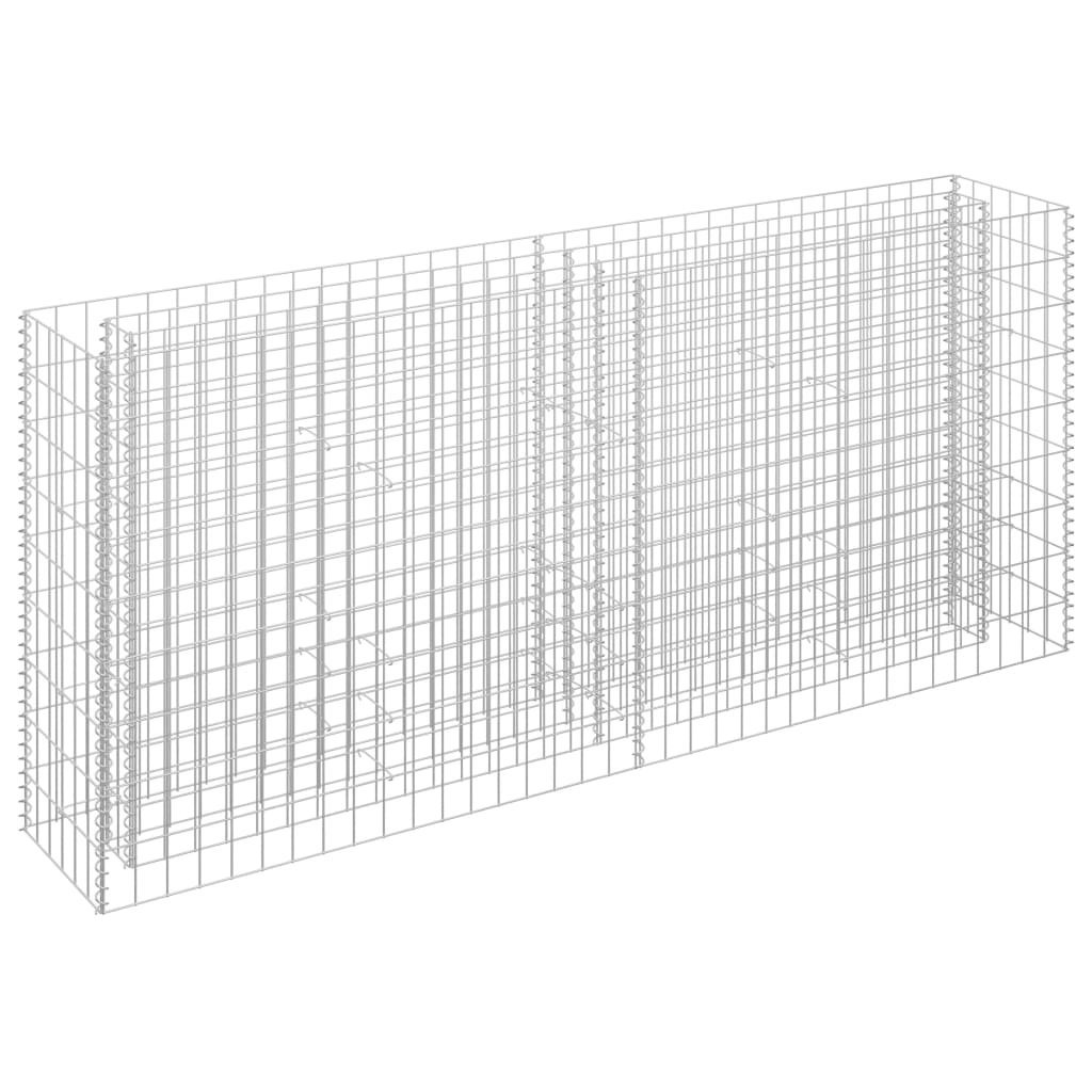 Vidaxl Gabion Planter hævet 180x30x90 cm galvaniseret stål