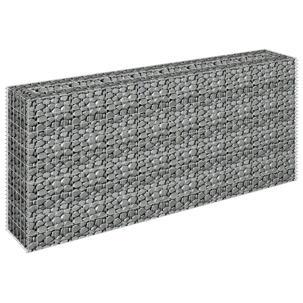 Vidaxl Gabion Planter hævet 180x30x90 cm galvaniseret stål