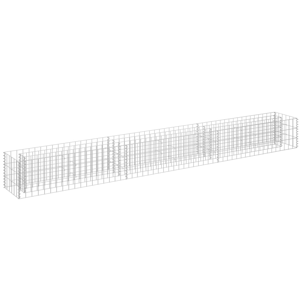 Vidaxl Gabion Planter aumentó 270x30x30 cm de acero galvanizado