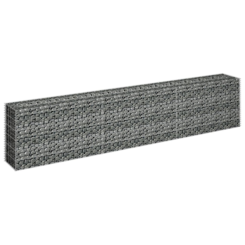 Vidaxl Gabion Planilnik je dvignil 270x30x60 cm pocinkano jeklo