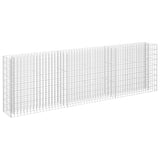 Vidaxl Gabion Planter hævet 270x30x90 cm galvaniseret stål