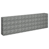 VidaXL Gabion Planter raised 270x30x90 cm galvanized steel