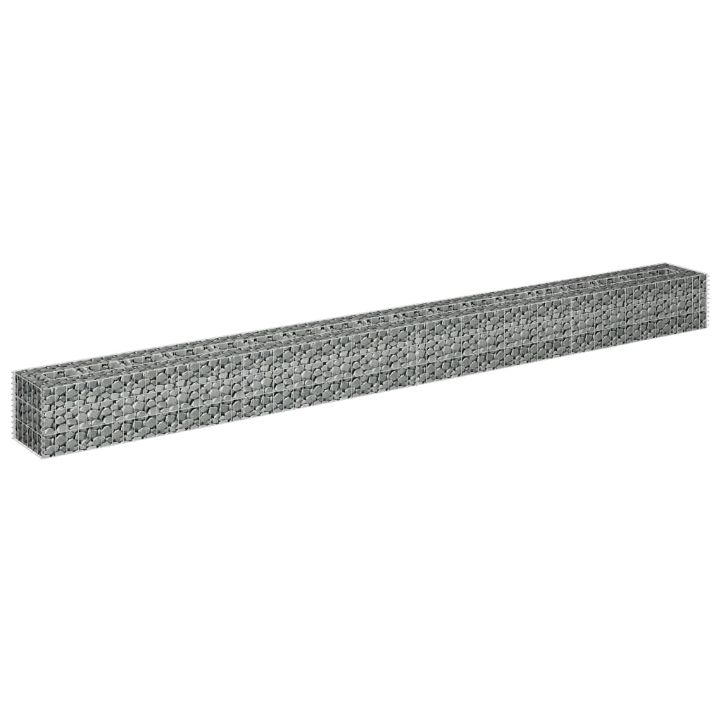 Vidaxl Gabion Planter Insented 360x30x30 cm galvaniseret stål