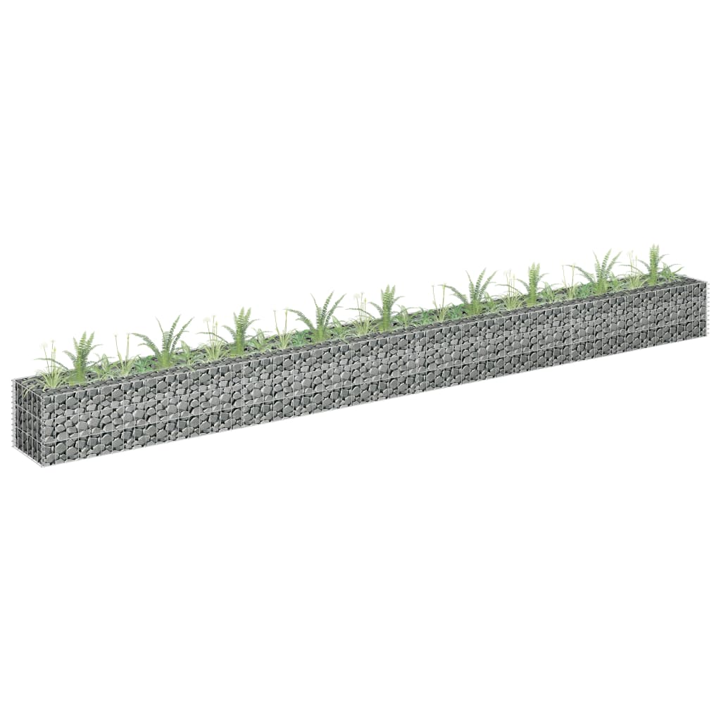 VIDAXL Gabion Planilnik je v insamirano 360x30x30 cm pocinkano jeklo