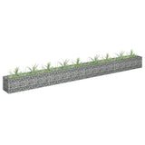 Vidaxl Gabion Planter Inged 360x30x30 cm galvaniserat stål