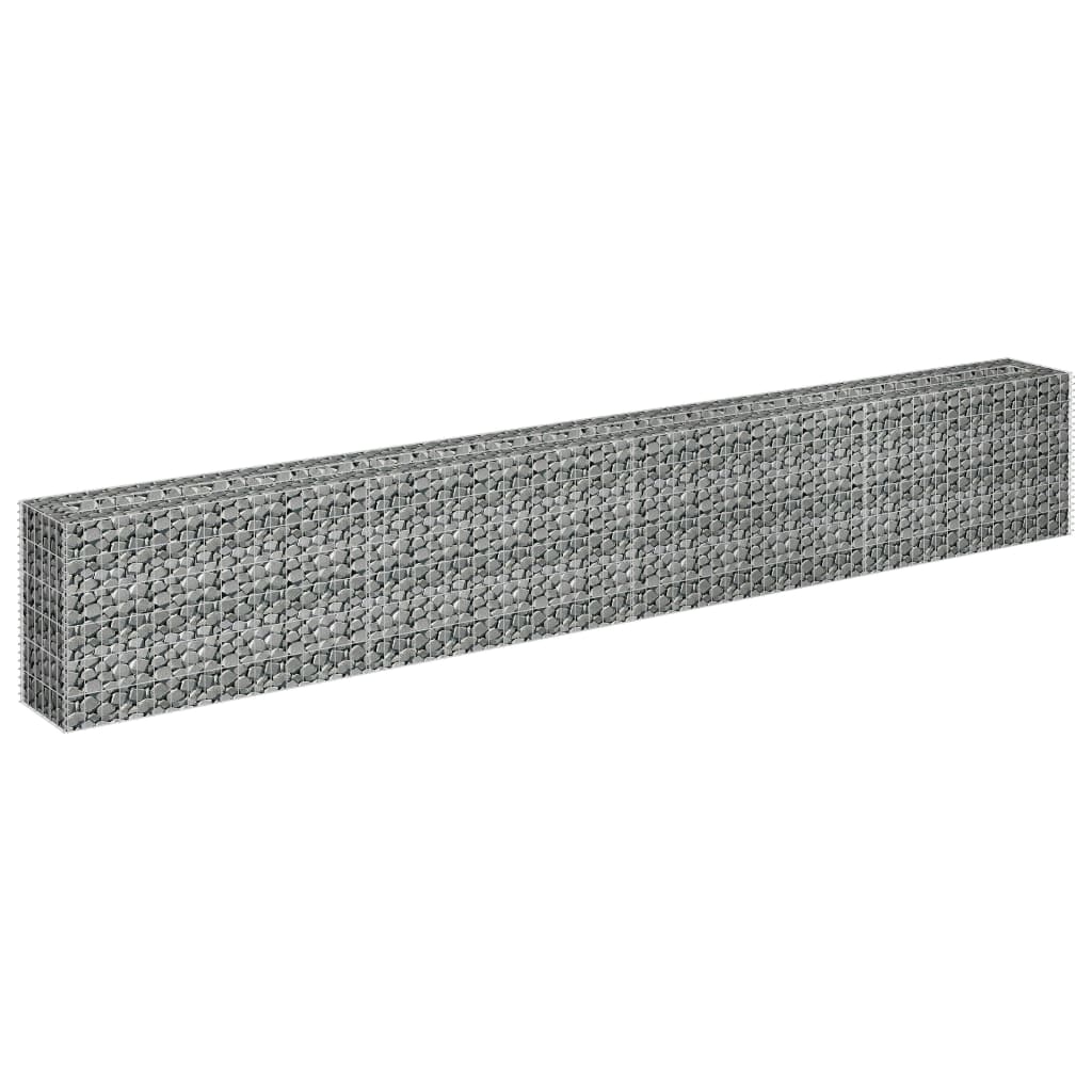 Vidaxl Gabion Planter Insented 360x30x60 cm galvaniseret stål