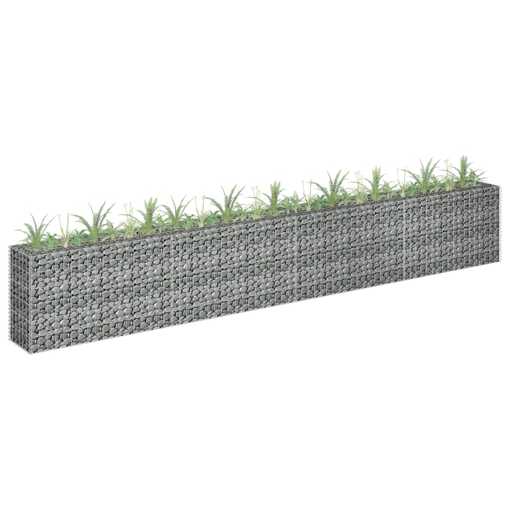 Vidaxl Gabion Planter Insented 360x30x60 cm galvaniseret stål