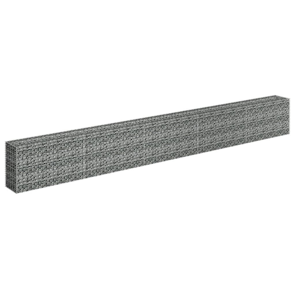 Vidaxl Gabion Planter hævet 450x30x60 cm galvaniseret stål