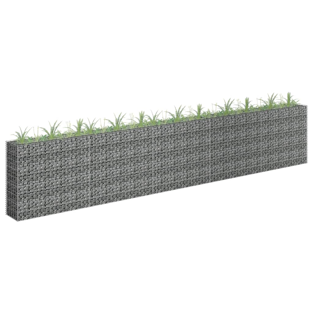 VIDAXL Gabion Planilnik vnesrenino 450x30x90 cm pocinkano jeklo