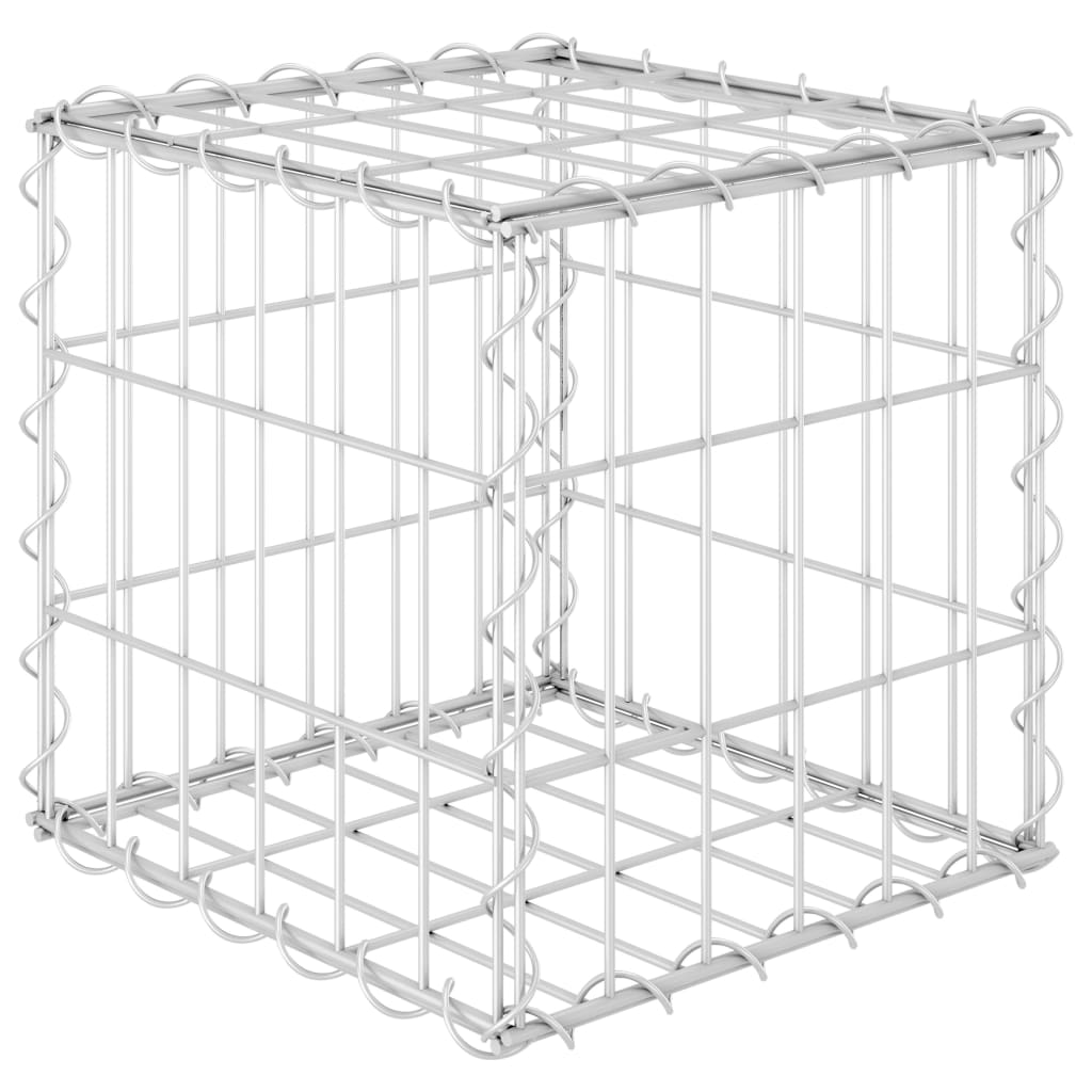 Vidaxl Gabion Fiorter Cubo rialzato 30x30x30 cm Filo in acciaio