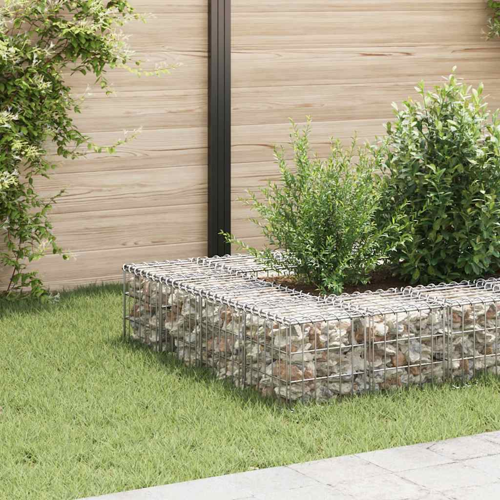 VidaXL Gabion Planter raised cube 30x30x30 cm steel wire