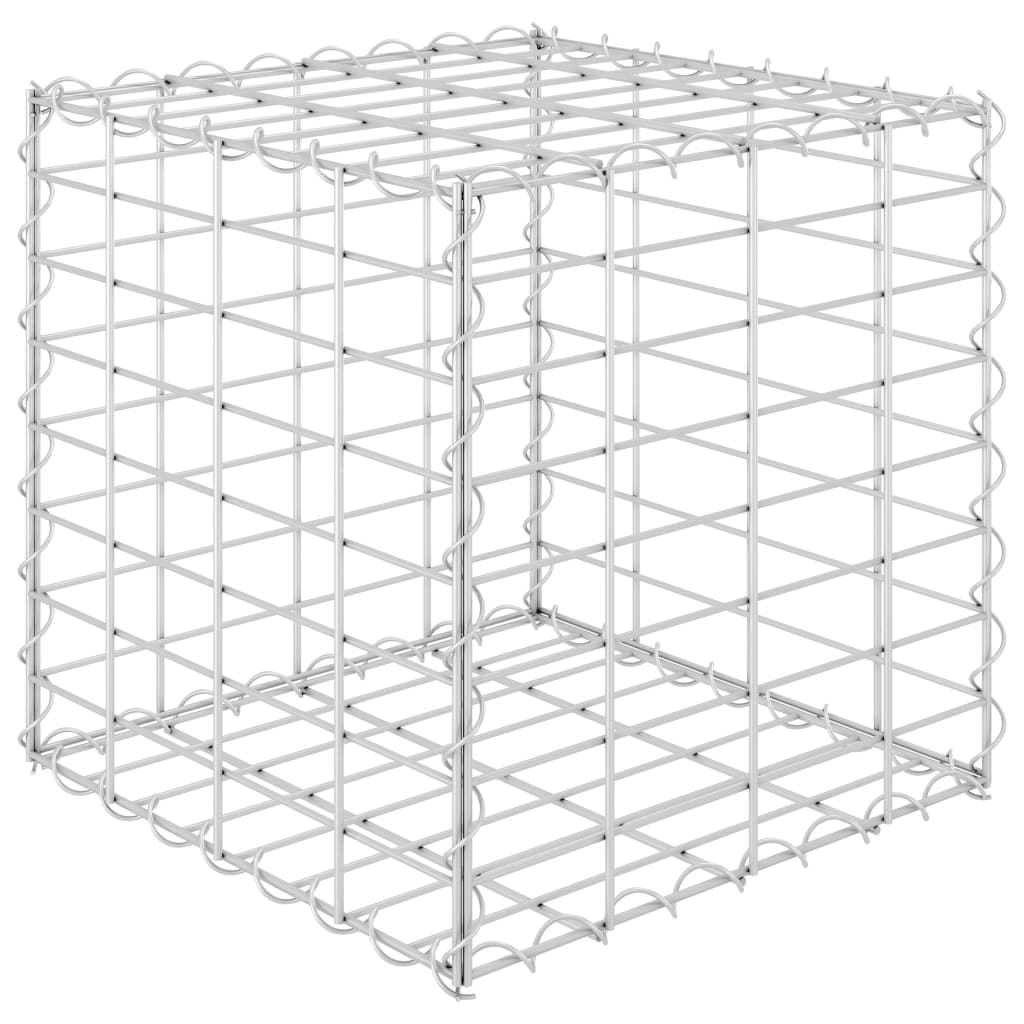 Cubo elevado de Vidaxl Gabion Plantador 40x40x40 cm de acero alambre