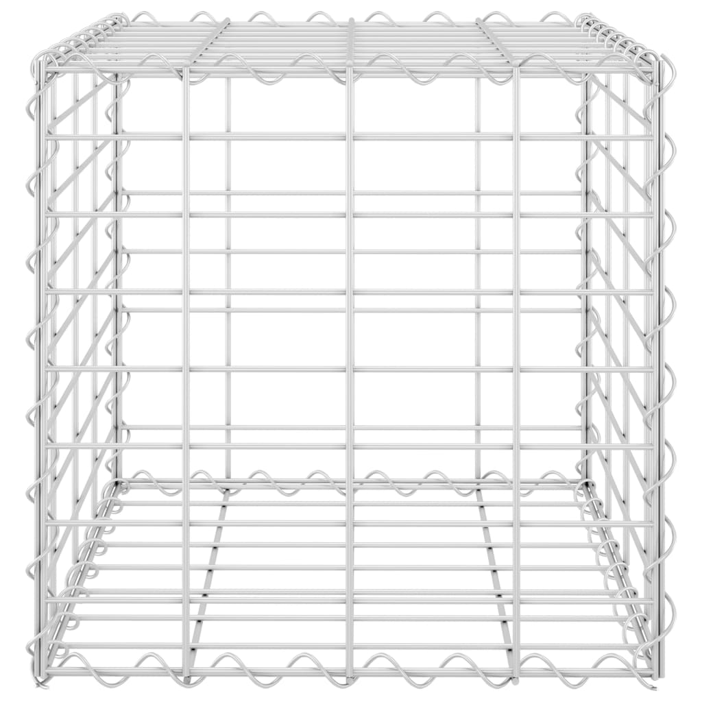 Cubo elevado de Vidaxl Gabion Plantador 40x40x40 cm de acero alambre