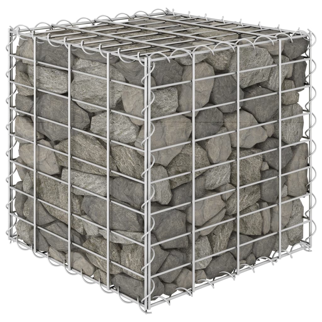 Vidaxl Gabion sadilnik dvignjena kocka 40x40x40 cm jeklena žica