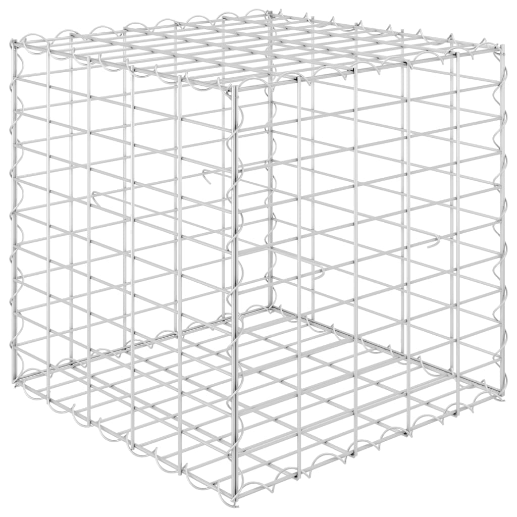 VidaXL Gabion Planter raised cube 50x50x50 cm steel wire