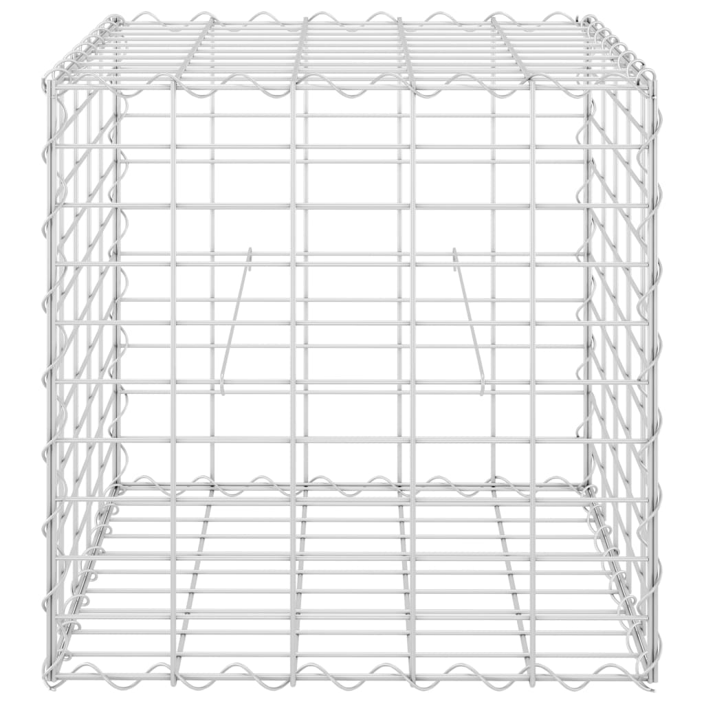 Vidaxl Gabion Planter höjt kub 50x50x50 cm ståltråd