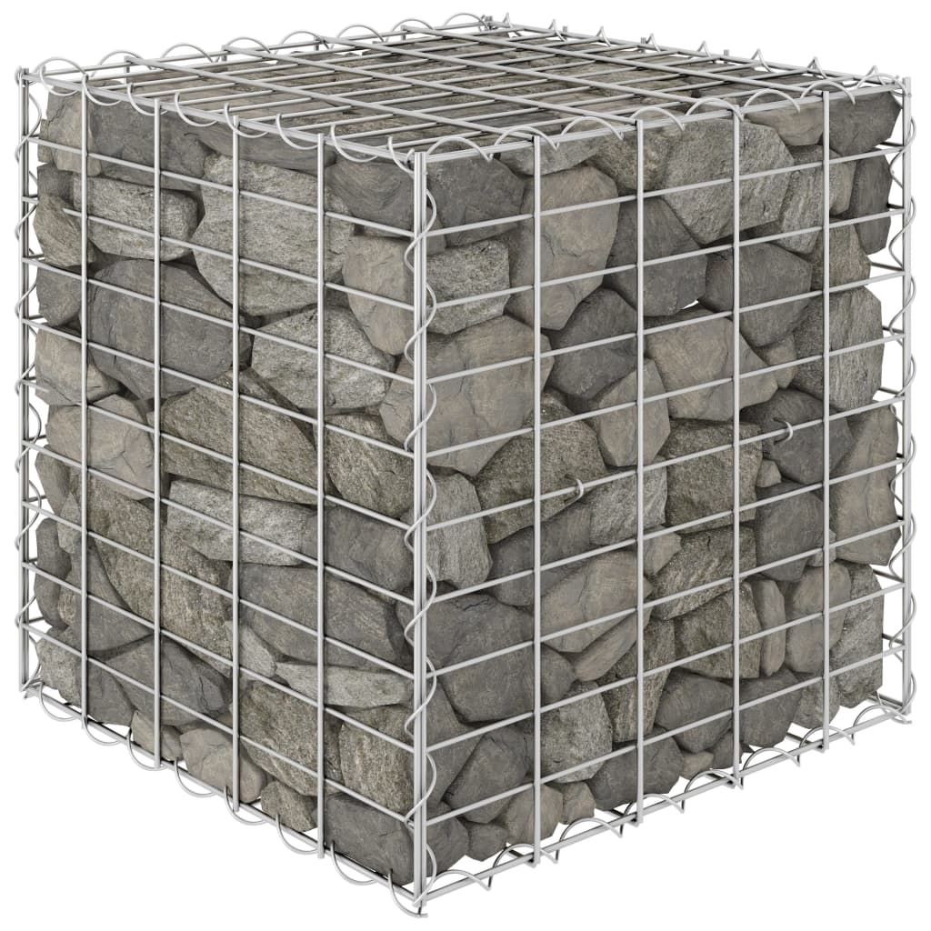 Vidaxl Gabion Planter hævet Cube 50x50x50 cm ståltråd