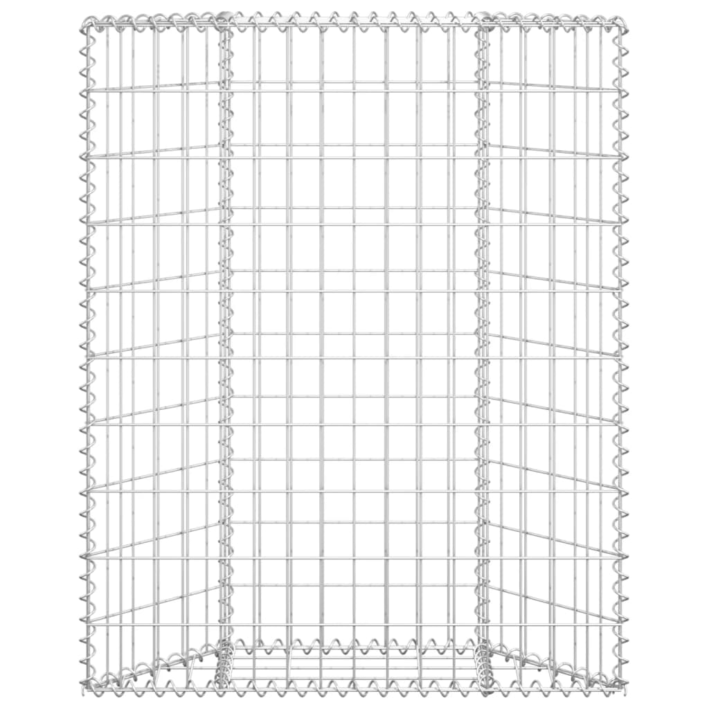 Vidaxl Gabion Planning Trapezoide de Buck 80x20x100 cm de acero galvanizado