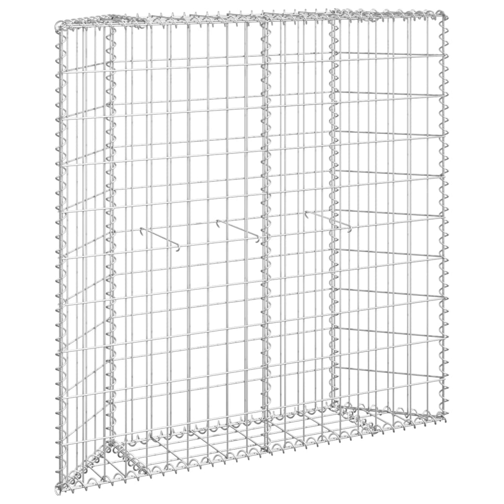 Vidaxl Gabion Planning Buck's Trapezoid 100x20x100 cm Galvaniserat stål