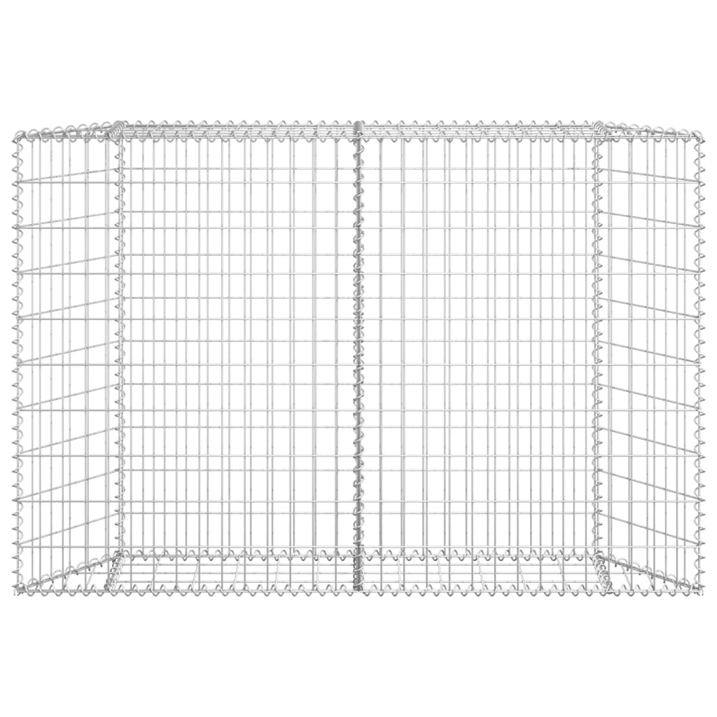 Vidaxl Gabion Planning Bucket Trapezium 150x20x100 cm en acier galvanisé