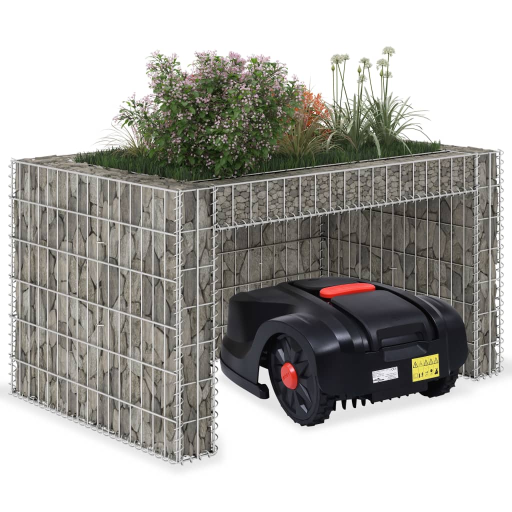 Vidaxl lawn mower roof with planter 110x80x60cm steel wire