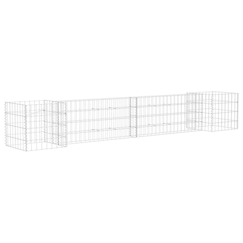 Vidaxl Gabion Planning box H-shaped 260x40x40 cm steel wire