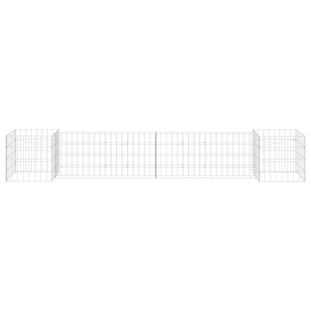 Vidaxl Gabion Planning Box H-formad 260x40x40 cm ståltråd