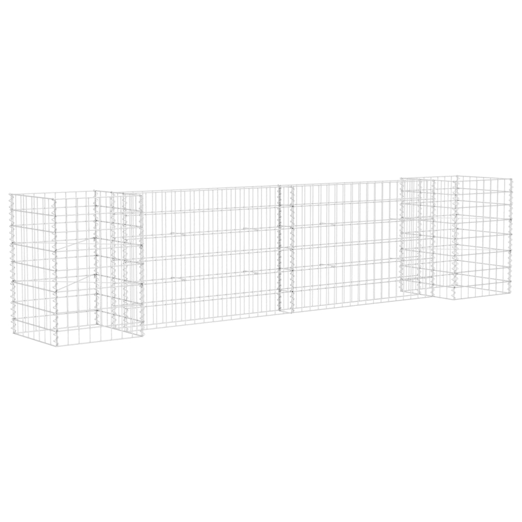 Plantador Vidaxl Gabion en forma de H por 260x40x60 cm de alambre de acero