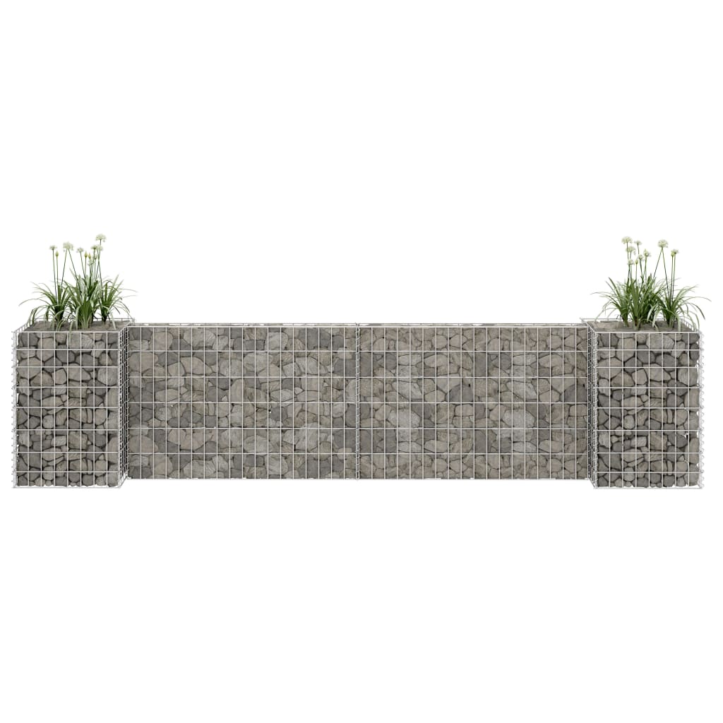 Vidaxl Gabion Planter H-v obliki jeklene žice 260x40x60 cm