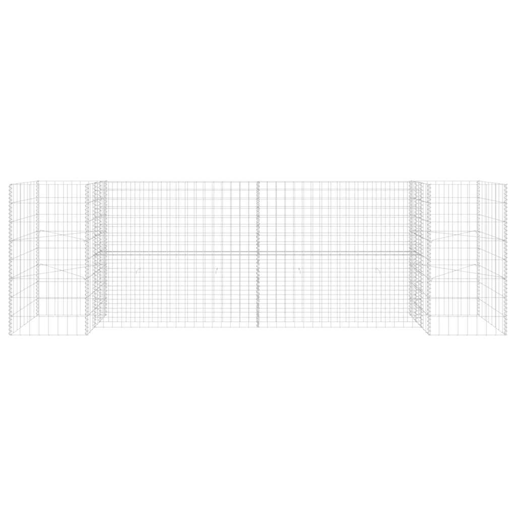 Plantador Vidaxl Gabion en forma de alambre de acero 260x40x80 cm de acero