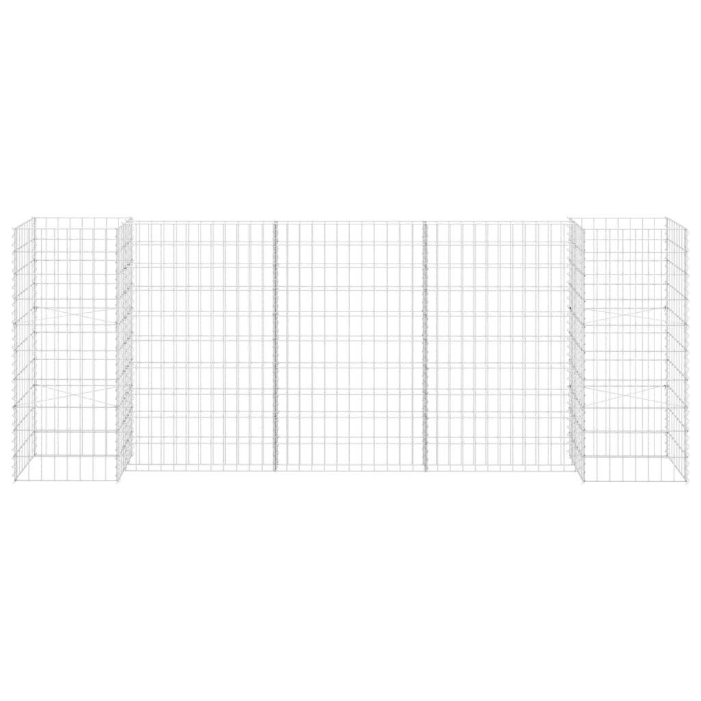 Vidaxl Gabion Planning Box en forma de H en forma de H por 260x40x100 cm de alambre de acero