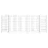 Vidaxl Gabion Planning Box w kształcie litery H 260x40x100 cm drut stalowy