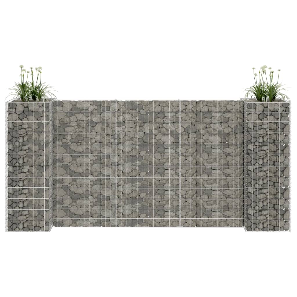 Vidaxl Gabion Planter H-formad 260x40x120 cm ståltråd