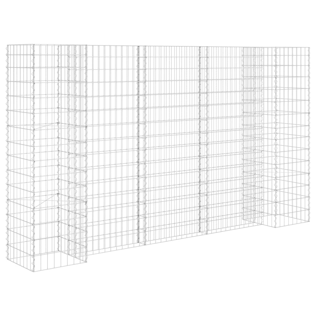 Vidaxl Gabion Planning Box H-formet 260x40x150 cm ståltråd