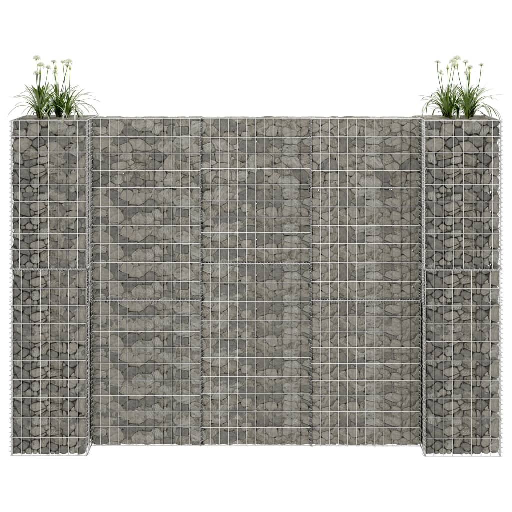 Vidaxl Gabion Plantador en forma de H en forma de H alambre de acero