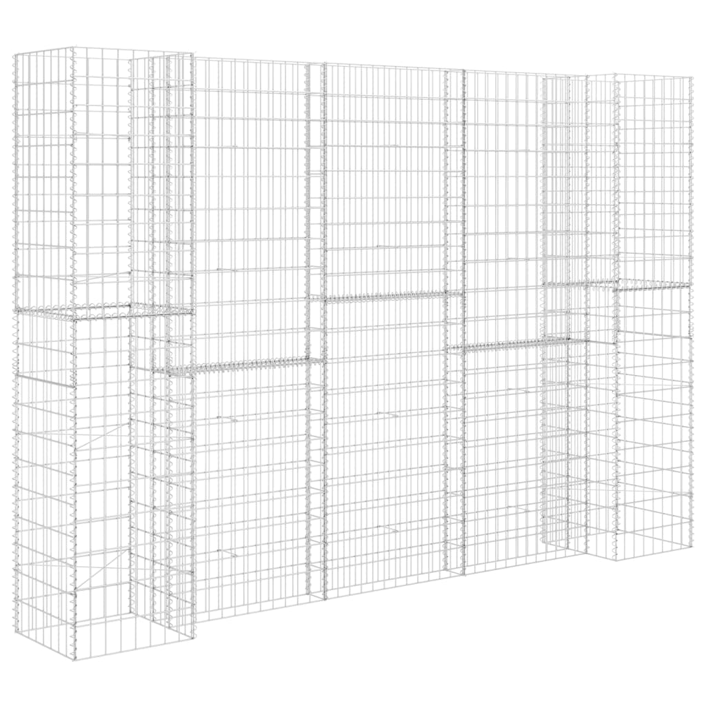 Plantador Vidaxl Gabion en forma de alambre de acero 260x40x200 cm de acero