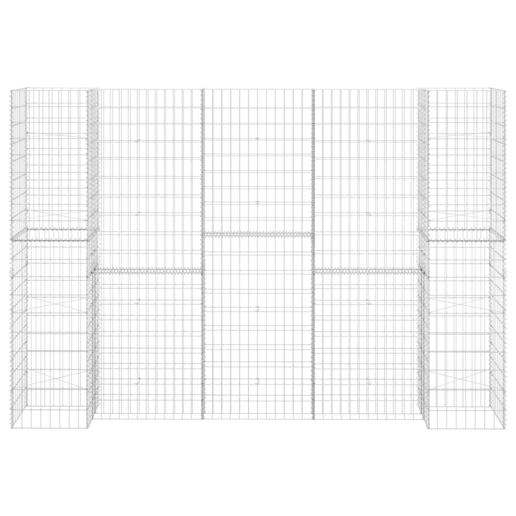 Vidaxl Gabion-Pflanzer H-förmig 260x40x200 cm Stahldraht