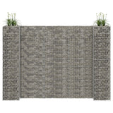 Plantador Vidaxl Gabion en forma de alambre de acero 260x40x200 cm de acero