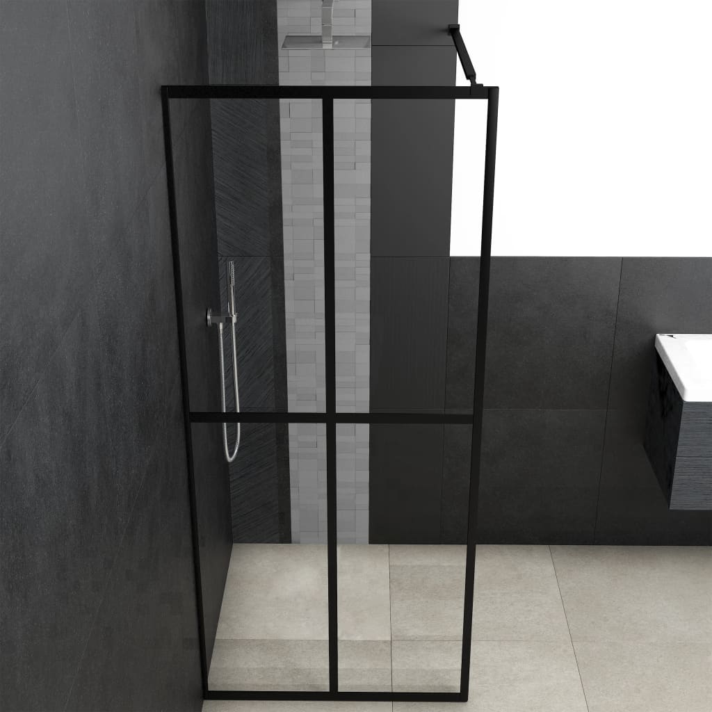 Vidaxl Walk -in Mur de douche 118x190 cm Verre trempée transparente