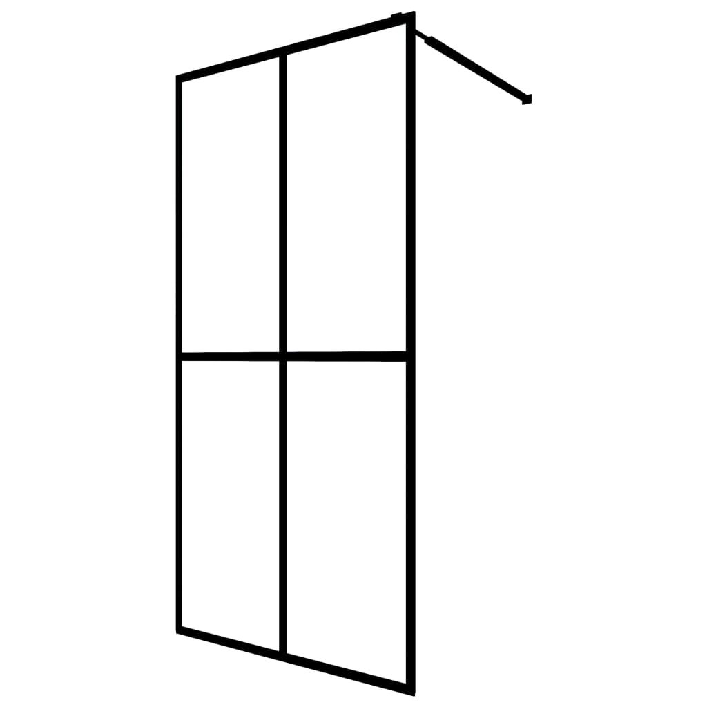 Vidaxl Walk -in Duschmauer 90x195 cm temperéiert Glas