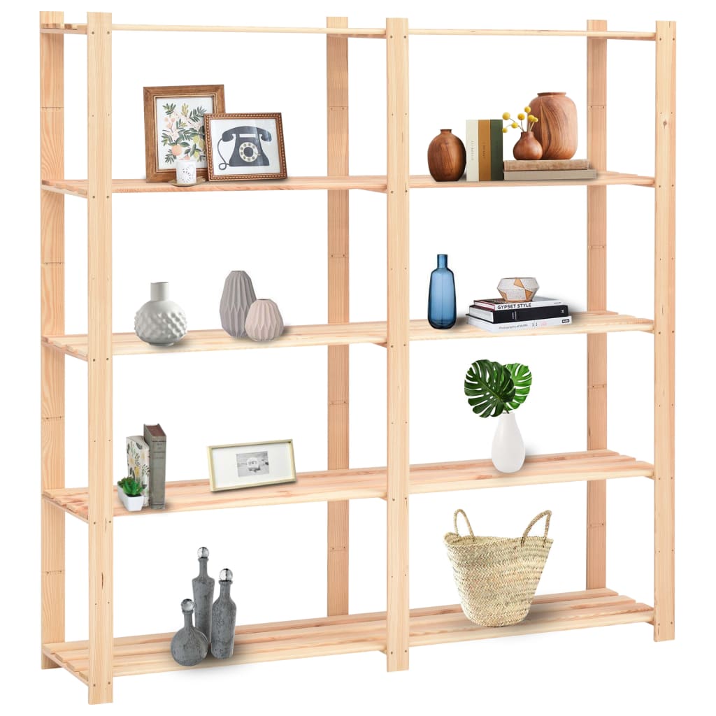 Vidaxl storage rack 5-layer 170x38x170 cm Solid pine 500 kg