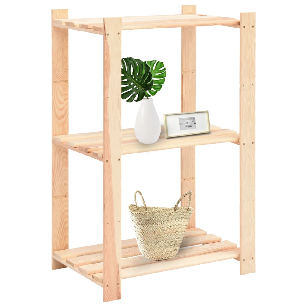 Vidaxl storage rack 3-layer 60x38x90 cm Solid pine 150 kg