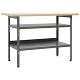 Vidaxl Workbench 120x60x85 cm jeklena siva